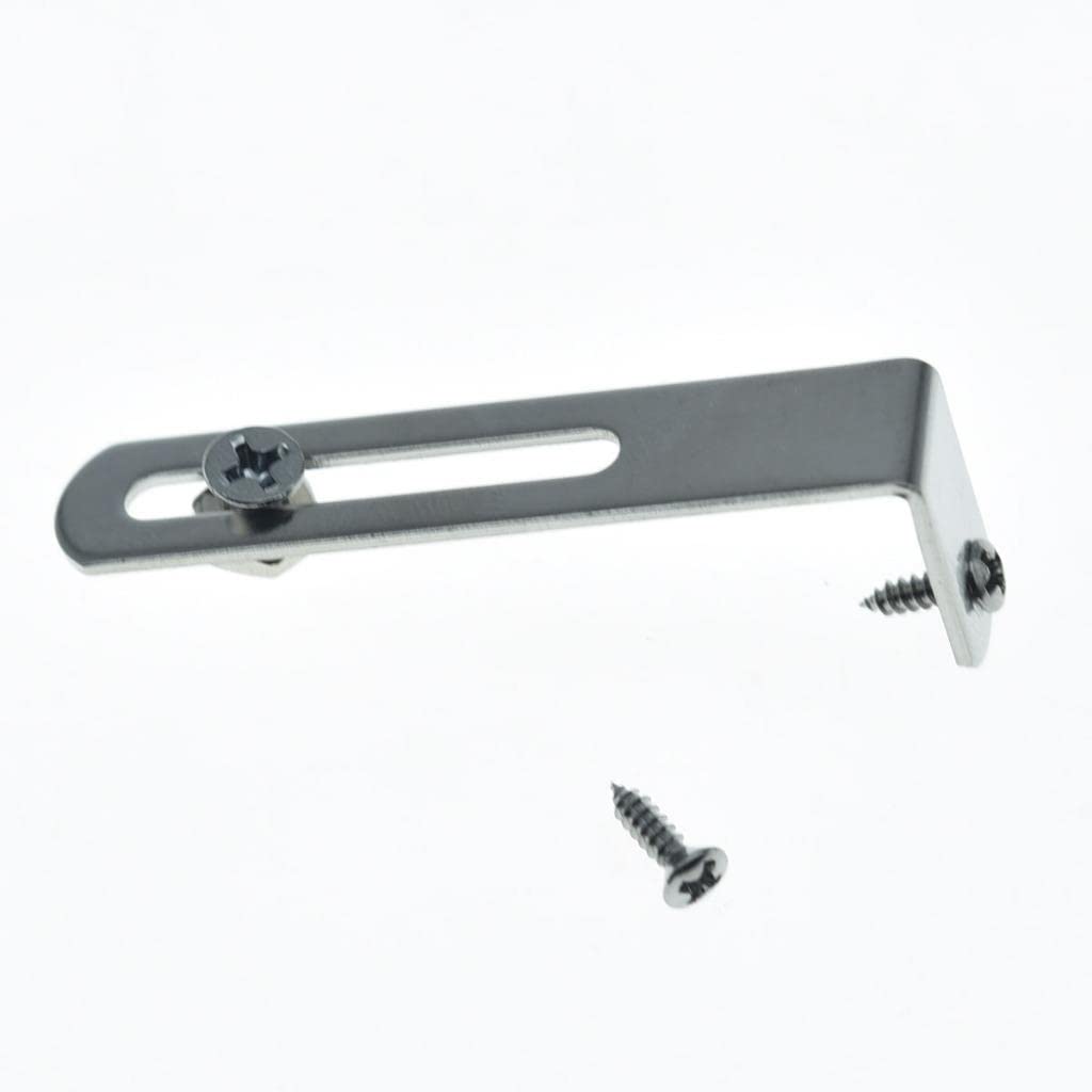 KAISH Premium Stainless Steel Guitar Pickguard Bracket with Pickguard Mounting Screws Bolt and Nut for USA Les Paul Chrome